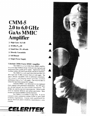 CMM-5 Datasheet PDF Celeritek, Inc.