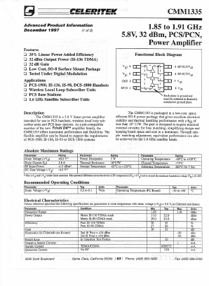 CMM1335-AK-00S0 Datasheet PDF Celeritek, Inc.