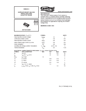 CMXSH-3 Datasheet PDF Central Semiconductor