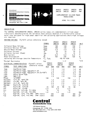 2N5634 Datasheet PDF Central Semiconductor