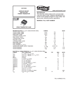 CJD13003 Datasheet PDF Central Semiconductor