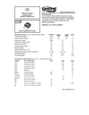 CJD47 Datasheet PDF Central Semiconductor