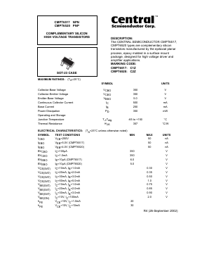 CMPT6517 Datasheet PDF Central Semiconductor