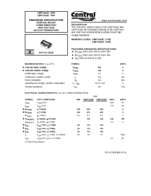 CMPTA42E Datasheet PDF Central Semiconductor