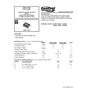 CS20ML Datasheet PDF Central Semiconductor