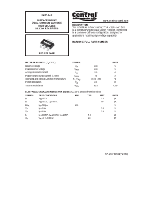 CZR1-04C Datasheet PDF Central Semiconductor