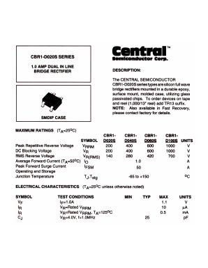 CBR10D020S Datasheet PDF Central Semiconductor