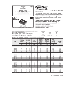 3SMC12CA Datasheet PDF Central Semiconductor