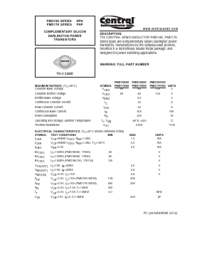 PMD16K Datasheet PDF Central Semiconductor