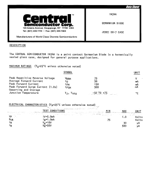 1N34A Datasheet PDF Central Semiconductor
