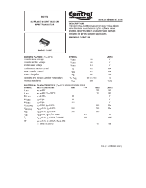 BCV72 Datasheet PDF Central Semiconductor