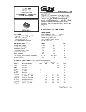 CXT3410 Datasheet PDF Central Semiconductor