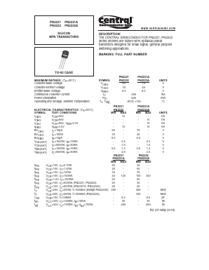 PN2221 Datasheet PDF Central Semiconductor