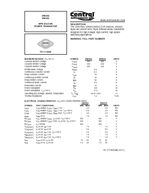 2N6545 Datasheet PDF Central Semiconductor