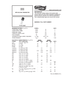 2N3903 Datasheet PDF Central Semiconductor