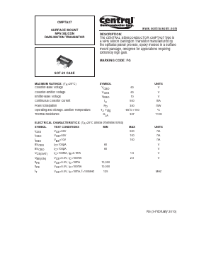 CMPTA27 Datasheet PDF Central Semiconductor