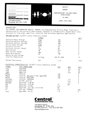 2N3773 Datasheet PDF Central Semiconductor