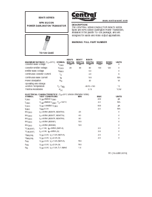 BD679A Datasheet PDF Central Semiconductor