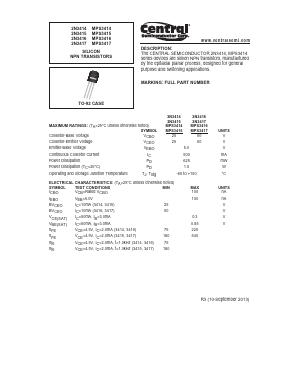 MPS3417 Datasheet PDF Central Semiconductor