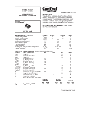 BC847AT Datasheet PDF Central Semiconductor