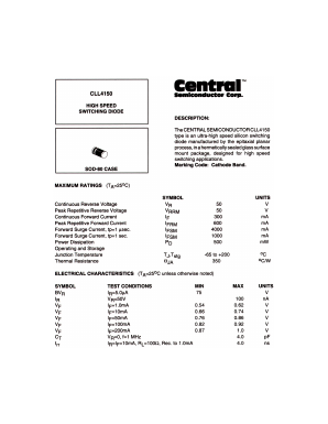 CLL4150 Datasheet PDF Central Semiconductor