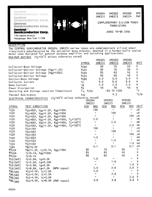 2N5954 Datasheet PDF Central Semiconductor