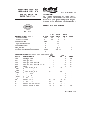 2N4905 Datasheet PDF Central Semiconductor