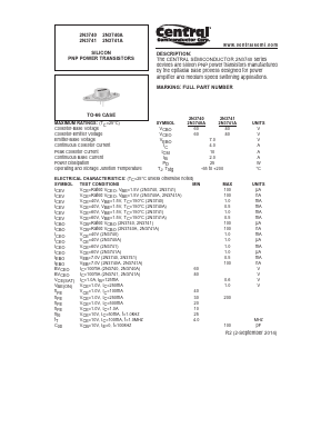 2N3740 Datasheet PDF Central Semiconductor