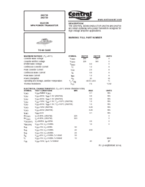 2N3738 Datasheet PDF Central Semiconductor