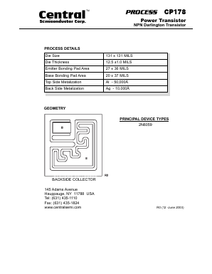 CP178 Datasheet PDF Central Semiconductor