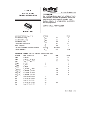 CZT2907A Datasheet PDF Central Semiconductor