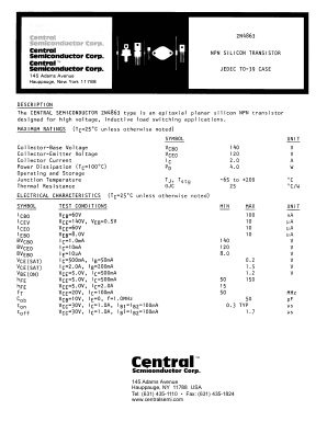 2N4863 Datasheet PDF Central Semiconductor