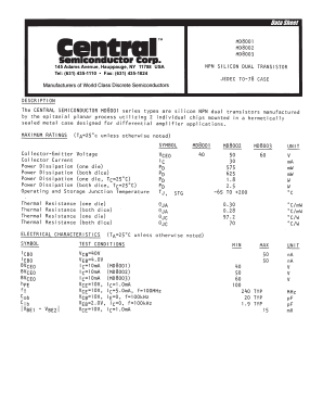 MD8001 Datasheet PDF Central Semiconductor