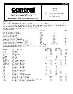 2N5793 Datasheet PDF Central Semiconductor