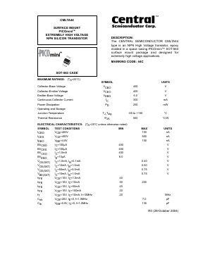 CMLTA44 Datasheet PDF Central Semiconductor