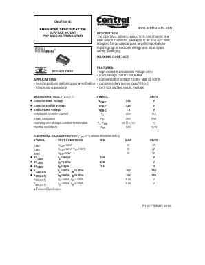 CMUT5401E Datasheet PDF Central Semiconductor