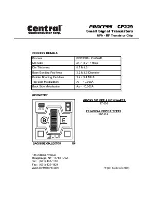 CP229 Datasheet PDF Central Semiconductor