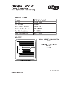 CP315V Datasheet PDF Central Semiconductor