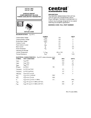 CZT122 Datasheet PDF Central Semiconductor