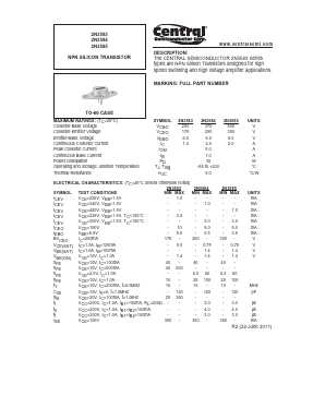 2N3584 Datasheet PDF Central Semiconductor