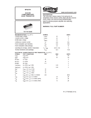 MPQ6700 Datasheet PDF Central Semiconductor