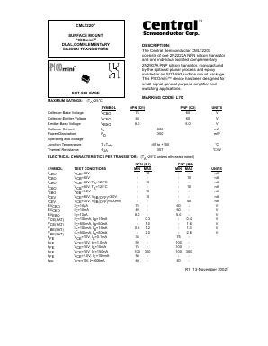 CMLT2207 Datasheet PDF Central Semiconductor