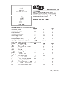 2N4427 Datasheet PDF Central Semiconductor