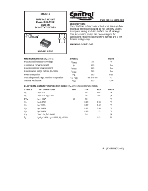 CMLSH-4 Datasheet PDF Central Semiconductor