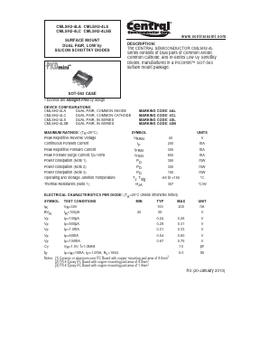 CMLSH2-4LC Datasheet PDF Central Semiconductor