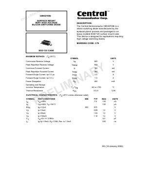 CMHD7006 Datasheet PDF Central Semiconductor