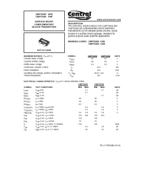 CMPT8599 Datasheet PDF Central Semiconductor