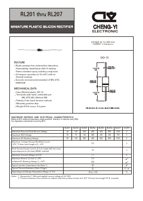 RL204 Datasheet PDF CHENG-YI ELECTRONIC CO., LTD.