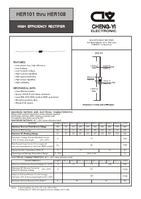 HER102 Datasheet PDF CHENG-YI ELECTRONIC CO., LTD.