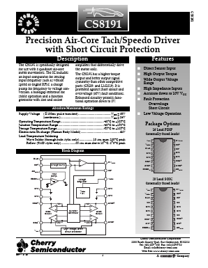 CS8191XDWF20 Datasheet PDF Cherry semiconductor
